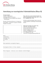 Anmeldung Neurologische Frühreha
