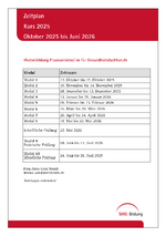 Zeitplan Praxisanleiter Kurs 2025/2026