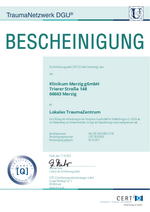Zertifikat Traumazentrum