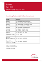 Zeitplan Praxisanleiter Kurs 2026/2027