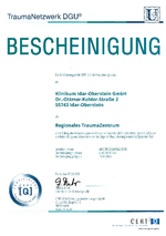 TraumaNetzwerk DGU zertifiziertes regionales Traumazentrum