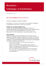 Newsletter - Endoskopie im Krankenhaus